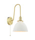 Hadano Wall Light Natural Brass and White Ceramic-1