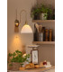 Hadano Wall Light Natural Brass and White Ceramic-2