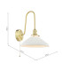 Hadano Wall Light Natural Brass and White Ceramic-6