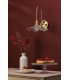 Hadano Wall Light Natural Brass and Glass-3