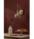 Hadano Wall Light Natural Brass and Glass-5