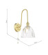 Hadano Wall Light Natural Brass and Glass-6