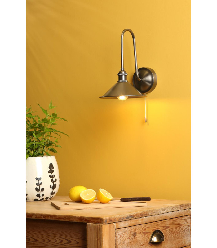Hadano Wall Light Antique Chrome and Aged Brass-2