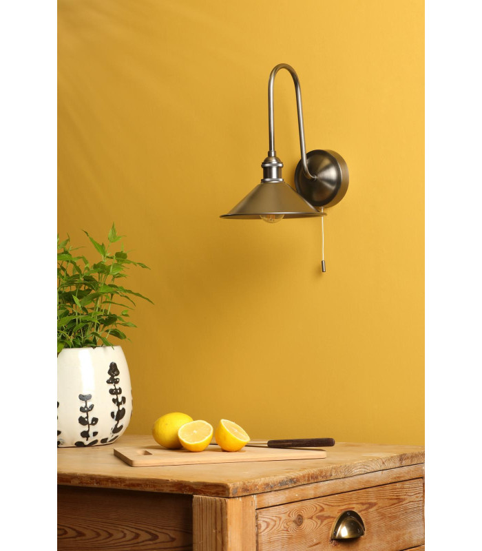 Hadano Wall Light Antique Chrome and Aged Brass-3