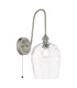 Hadano Wall Light Antique Chrome and Glass-1