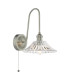 Hadano Wall Light Antique Chrome and Glass-1