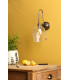 Hadano Wall Light Antique Chrome and Glass-3
