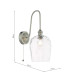 Hadano Wall Light Antique Chrome and Glass-4