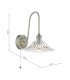 Hadano Wall Light Antique Chrome and Glass-4