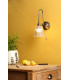 Hadano Wall Light Antique Chrome and Ribbed Glass-2