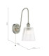 Hadano Wall Light Antique Chrome and Ribbed Glass-4