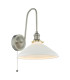 Hadano Wall Light Antique Chrome and White Ceramic-1