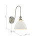 Hadano Wall Light Antique Chrome and White Ceramic-4