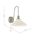 Hadano Wall Light Antique Chrome and White Ceramic-4