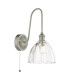 Hadano Wall Light Antique Chrome and Glass-1