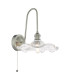 Hadano Wall Light Antique Chrome and Glass-1