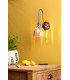Hadano Wall Light Antique Chrome and Glass-2