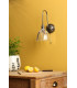 Hadano Wall Light Antique Chrome and Glass-3