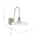 Hadano Wall Light Antique Chrome and Glass-4