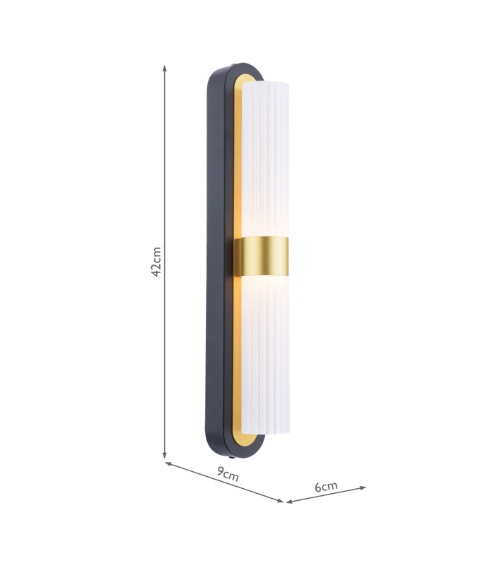 Hessel Wall Light Matt Black LED-4