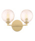 Izzy Wall Light Matt Gold With Twisted Amber Glass