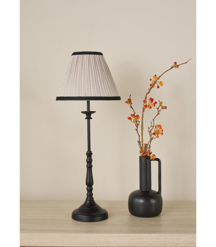 Judy Table Lamp Satin Black With Shade-3