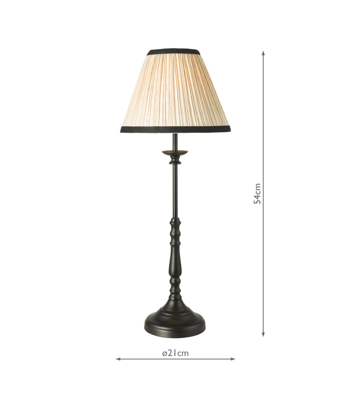 Judy Table Lamp Satin Black With Shade-4