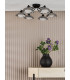 Kadience 6 Light Semi-Flush Satin Black and Smoked Glass-3