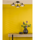 Kadience 3 Light Semi-Flush Satin Black and Smoked Glass-3