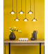 Kadience 6 Light Bar Ceiling Pendant Satin Black and Smoked Glass-2