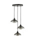 Kadience 3 Light Cluster Ceiling Pendant Satin Black and Smoked Glass-5