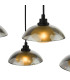 Kadience 6 Light Bar Ceiling Pendant Satin Black and Smoked Glass-6