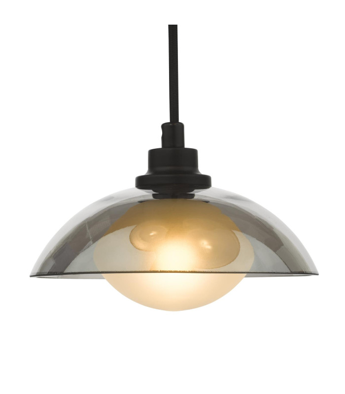 Kadience 3 Light Cluster Ceiling Pendant Satin Black and Smoked Glass-6