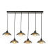 Kadience 6 Light Bar Ceiling Pendant Satin Black and Smoked Glass-9