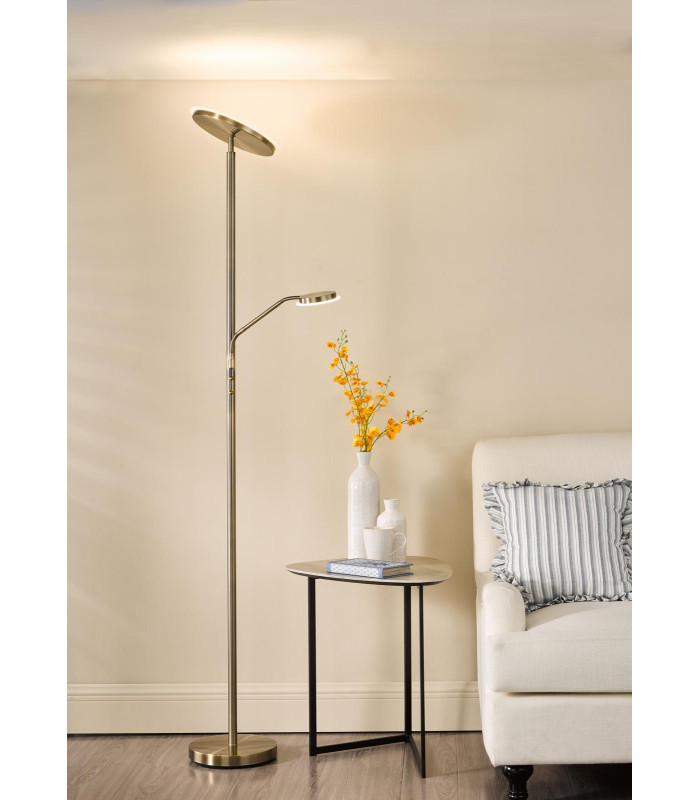 Kamika Mother & Child Floor Lamp Antique Brass LED-2