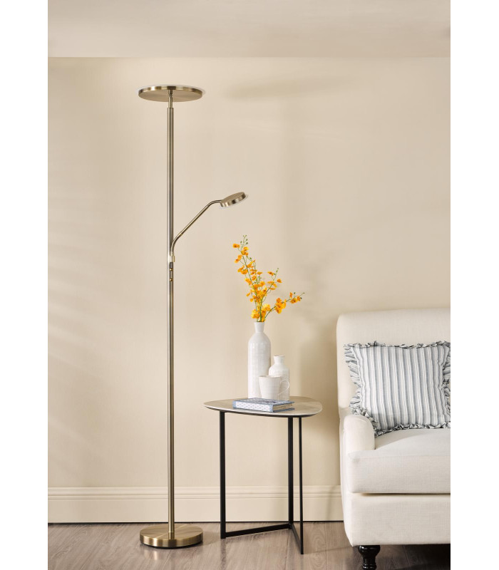 Kamika Mother & Child Floor Lamp Antique Brass LED-5