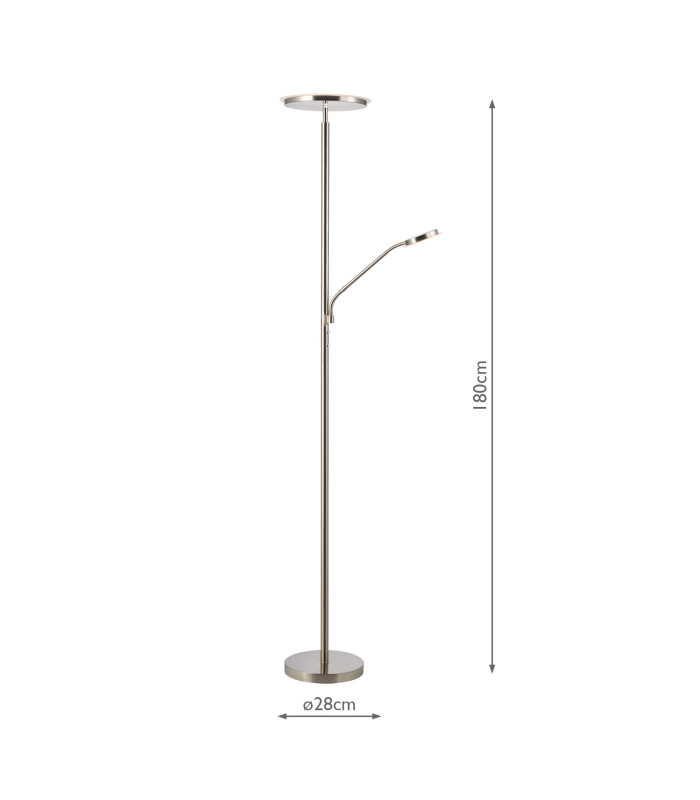 Kamika Mother & Child Floor Lamp Satin Chrome LED-6