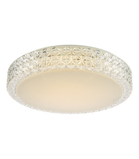 Liana Flush Clear Faceted Plastic LED-1