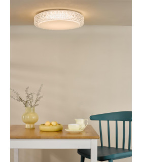 Liana Flush Clear Faceted Plastic LED-2