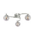 Nakita 3 Light Semi Flush Ceiling Polished Chrome With Closed Organic Smoked Glass