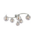 Nakita 6 Light Semi Flush Ceiling Polished Chrome With Closed Organic Smoked Glass