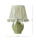 Omer Table Lamp Matt Green and Antique Brass With Shade-4