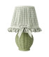 Omer Table Lamp Matt Green and Antique Brass With Shade-5