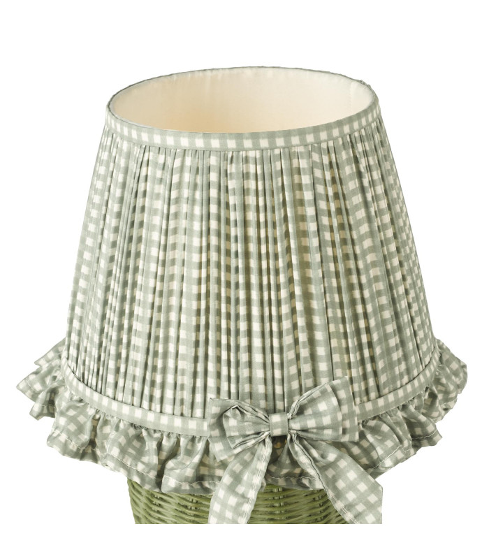 Omer Table Lamp Matt Green and Antique Brass With Shade-6