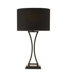 Oporto Table Lamp Matt Black With Shade-1