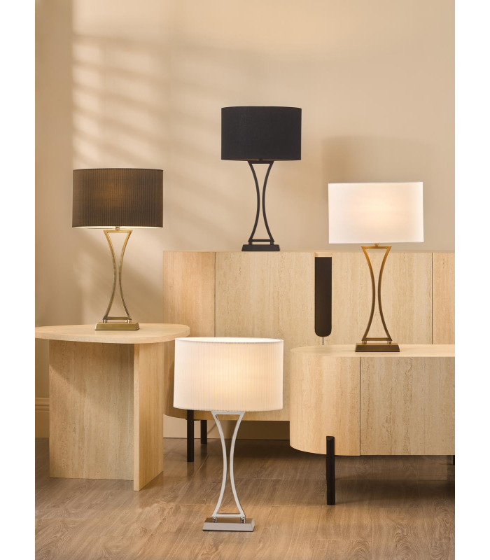 Oporto Table Lamp Matt Black With Shade-4