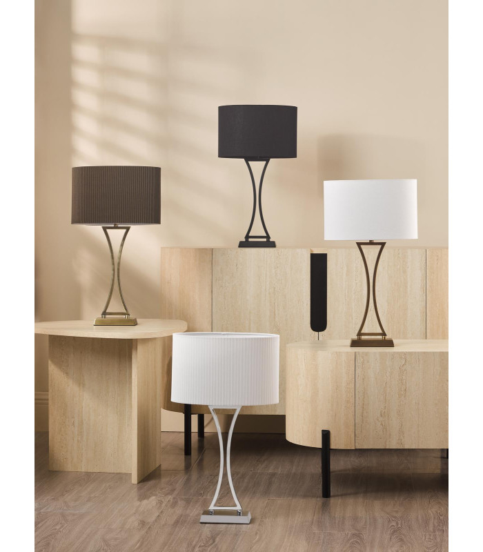 Oporto Table Lamp Matt Black With Shade-5