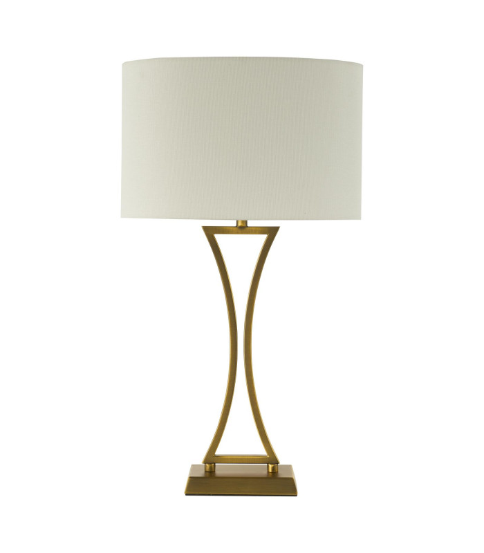 Oporto Table Lamp Aged Brass With Shade-7