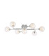 Reyna 7 Light Semi Flush Ceiling Polished Chrome With Twisted Amber Glass
