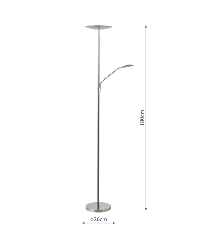 Osbert Mother & Child Floor Lamp Satin Nickel LED-6